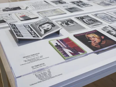Installation view of the Brooklyn Museum&#39;s &quot;Copy Machine Manifestos: Artists Who Make Zines,&quot; on view through March 2024