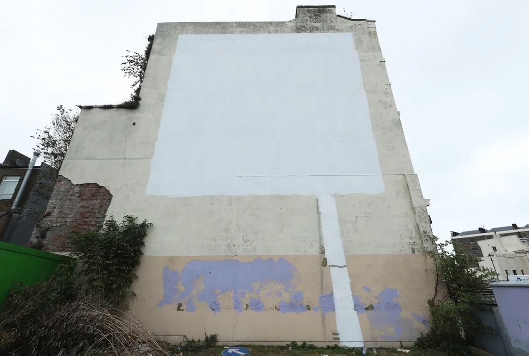 Banksy Mural Whitewashed: 1167372747