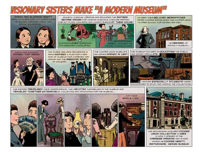 Visionary Sisters Make "A Modern Museum" comic with border
